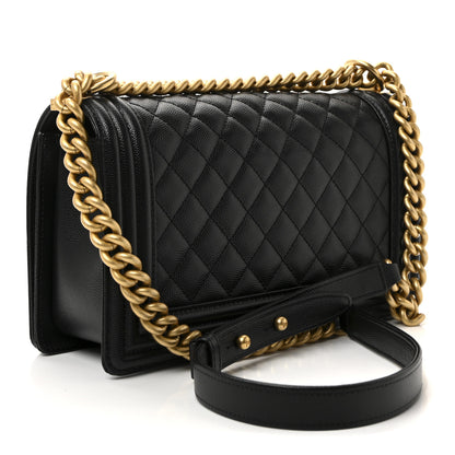 Chanel Caviar Quilted Medium Boy Flap Black 3 of 10