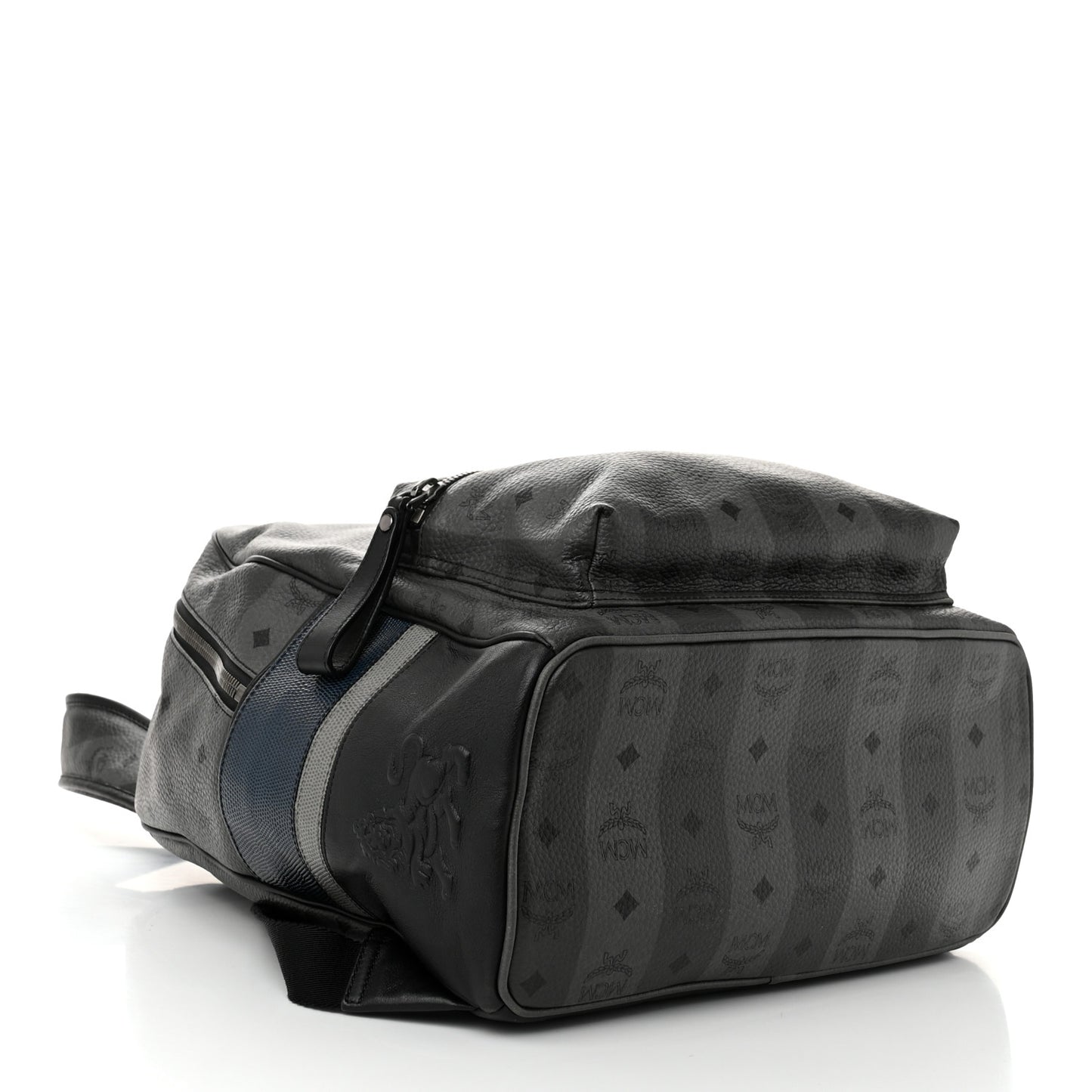 Striped Visetos Medium Stark Backpack Black Phantom Grey