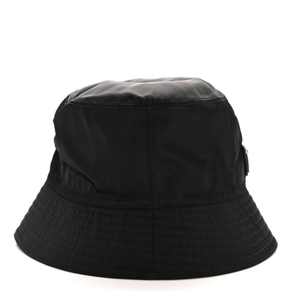 Prada Re-Nylon Metal Triangle Logo Womens Bucket Hat S Black 5 of 11
