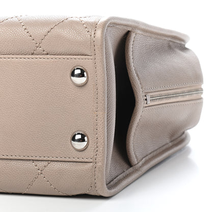Chanel Caviar Quilted Deauville Bowling Bag Beige 8 of 9