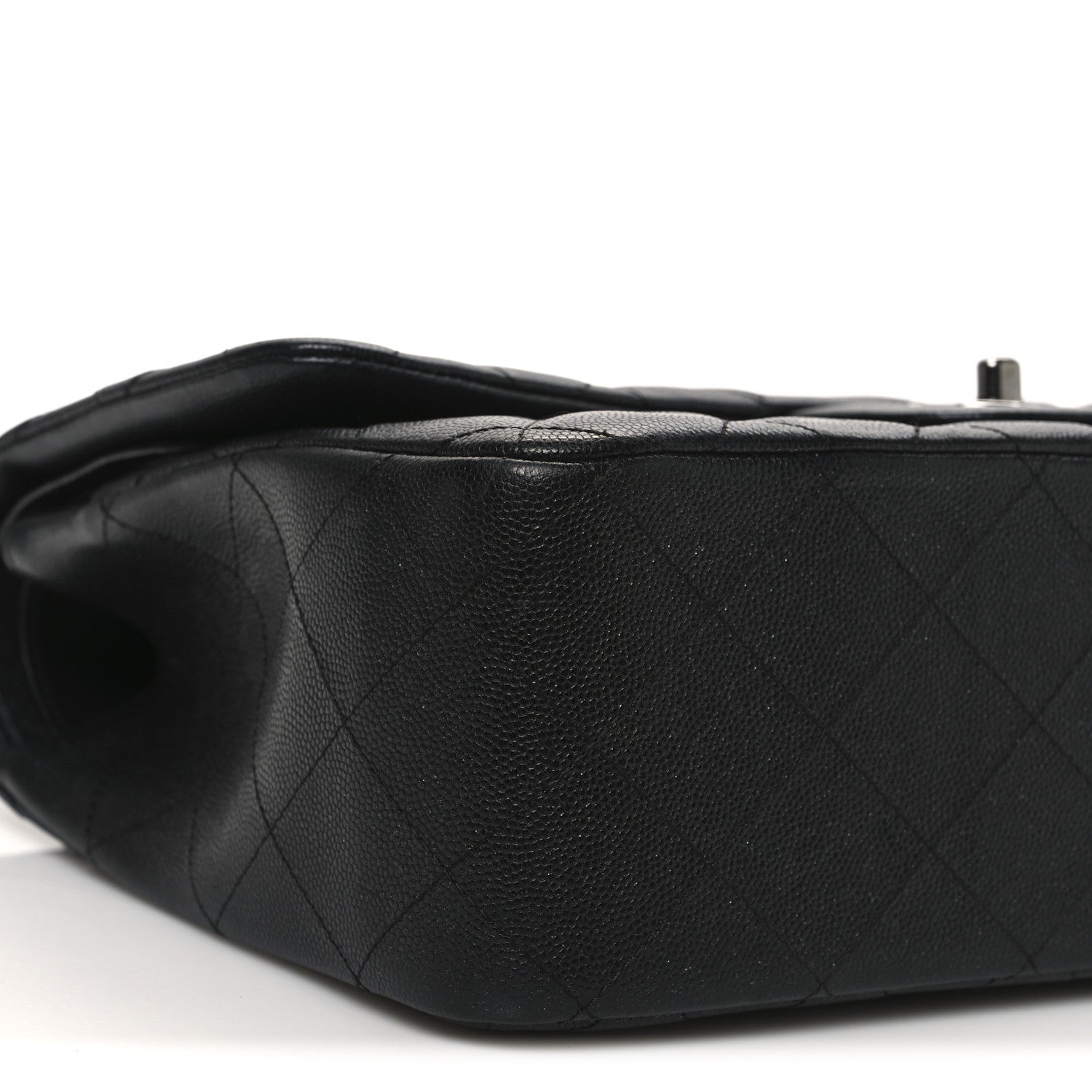 Chanel Iridescent Caviar Quilted Jumbo Double Flap Black 9 of 10