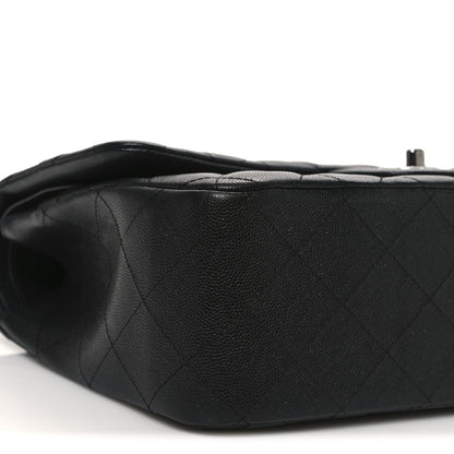 Chanel Iridescent Caviar Quilted Jumbo Double Flap Black 9 of 10
