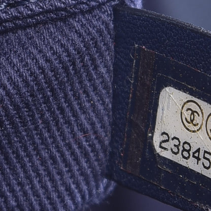 Chanel Canvas Sequin Small Deauville Tote Navy 7 of 10
