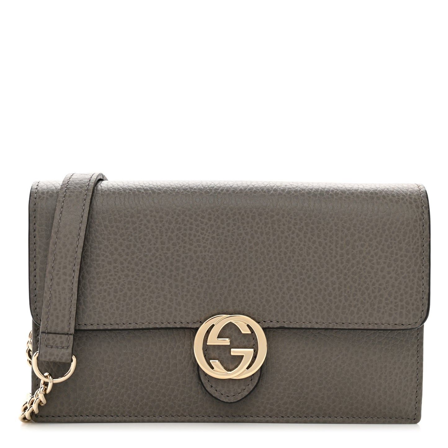 Dollar Calfskin Interlocking G Chain Wallet Loess