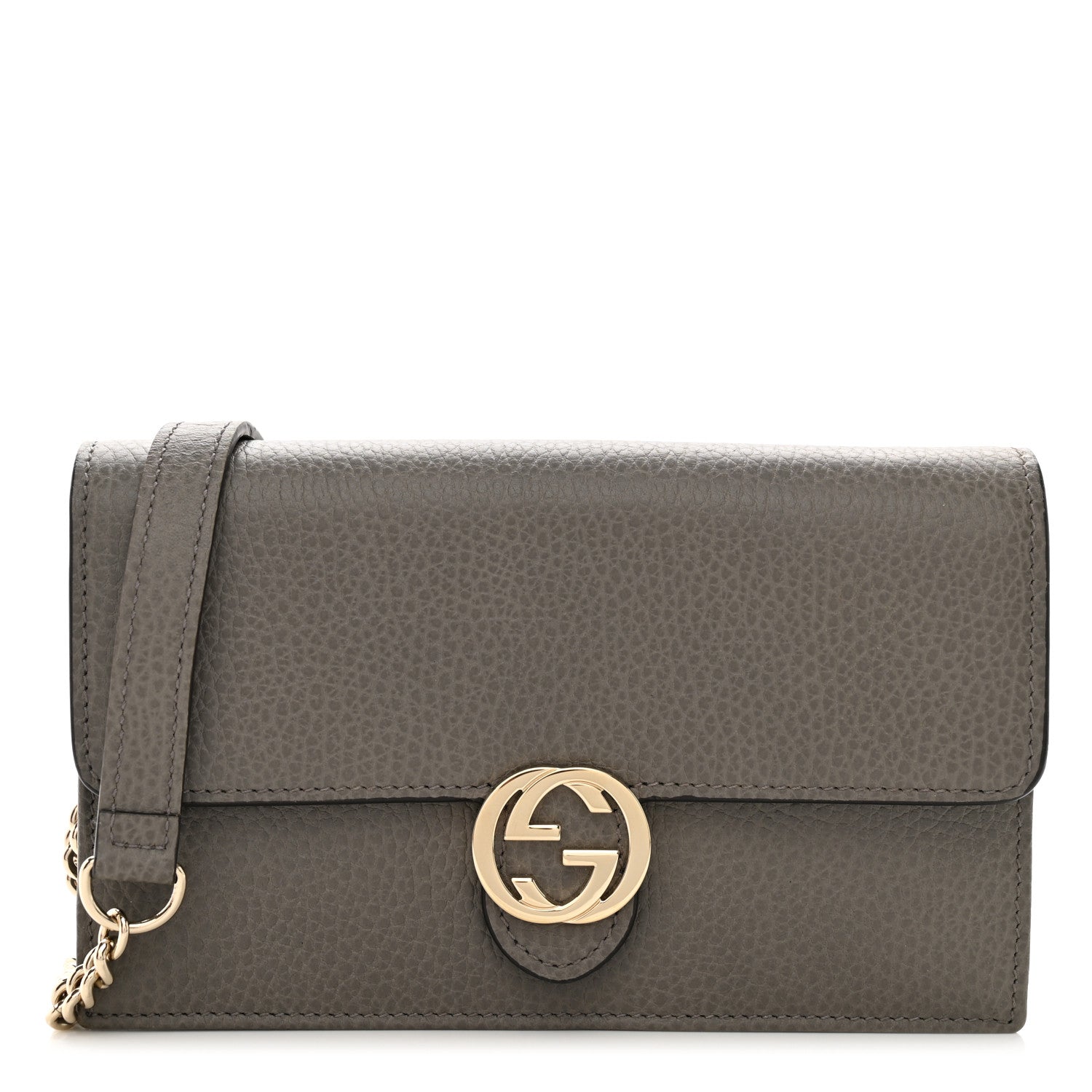 Gucci Dollar Calfskin Interlocking G Chain Wallet Loess 1 of 11