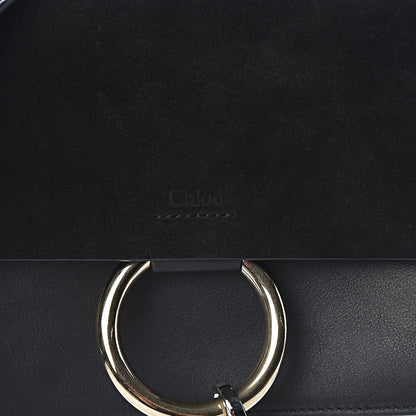 Chloe Suede Calfskin Small Faye Shoulder Bag Black 9 of 9