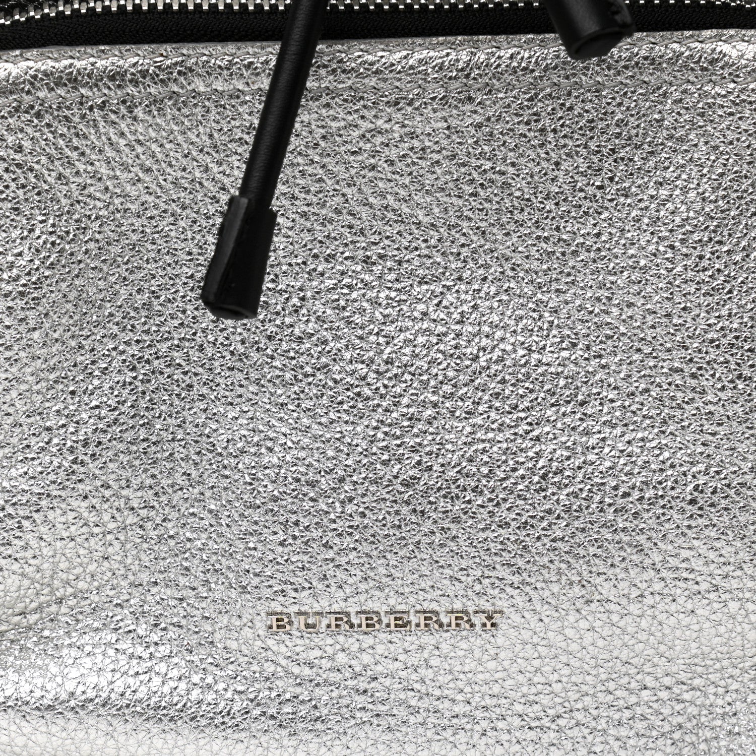 Burberry Metallic Deerskin Medium Rucksack Backpack Silver 8 of 10