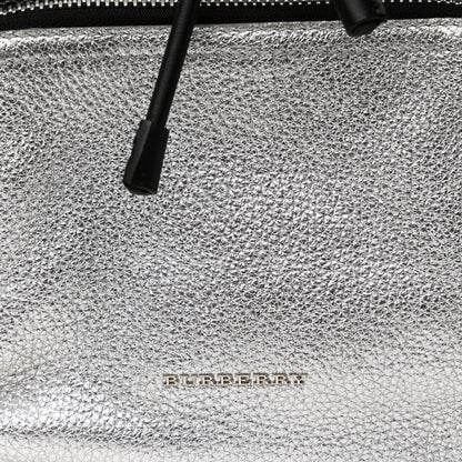 Burberry Metallic Deerskin Medium Rucksack Backpack Silver 8 of 10