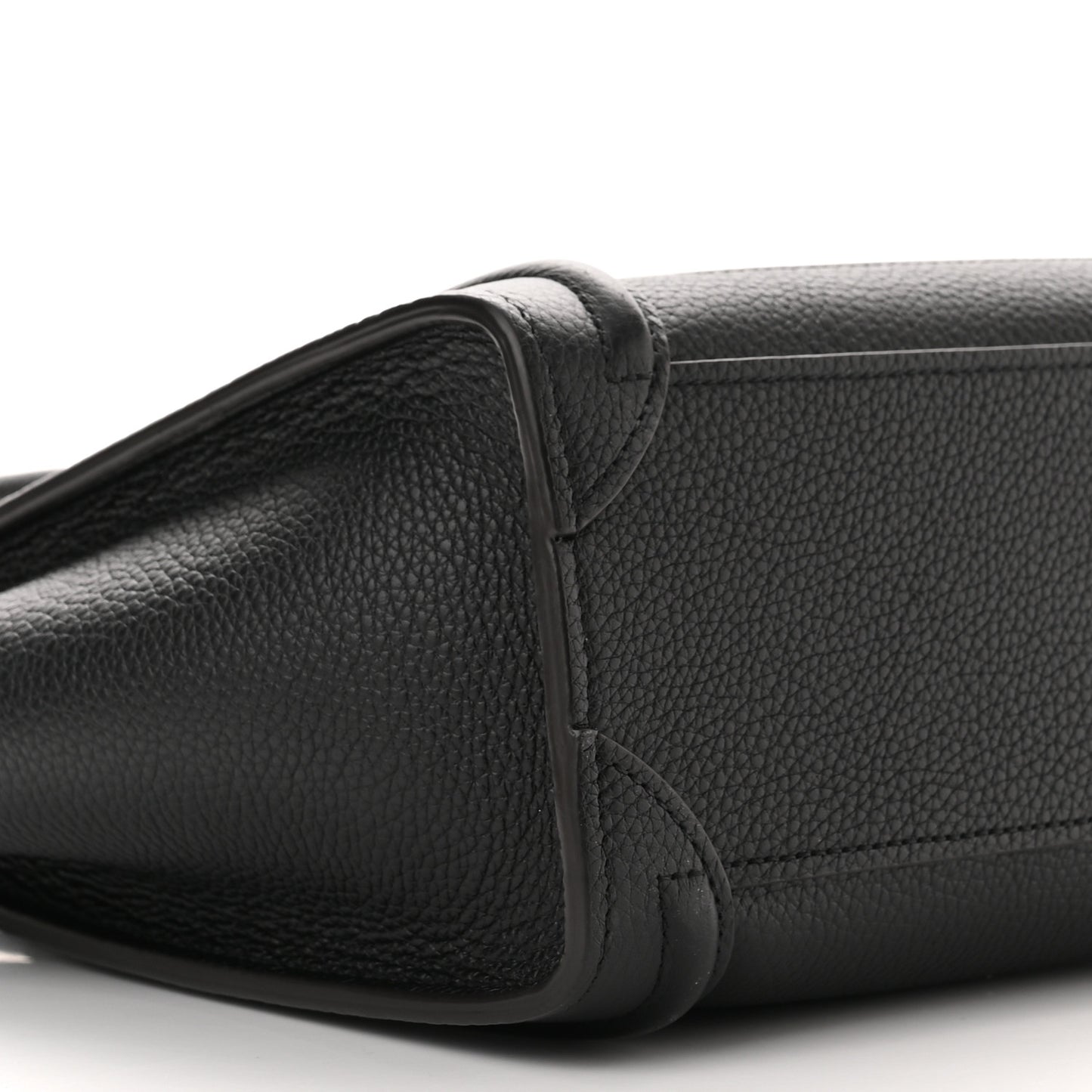Drummed Calfskin Nano Luggage Black