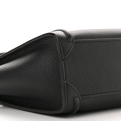 Celine Drummed Calfskin Nano Luggage Black 10 of 11