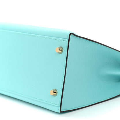 Hermes Epsom Kelly Sellier 32 Bleu Atoll 19 of 23