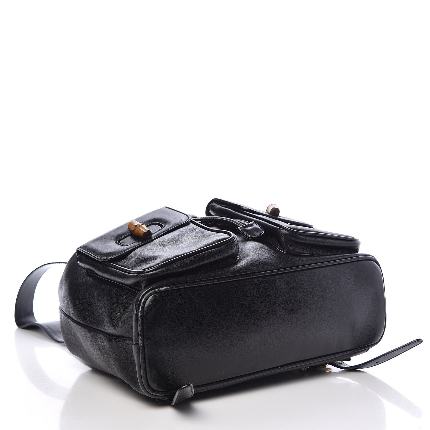 Calfskin Bamboo Backpack Black