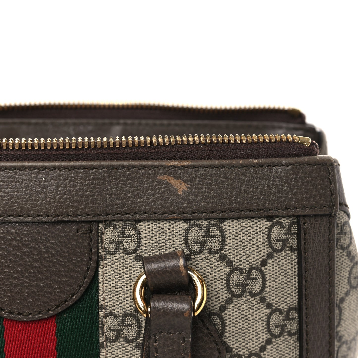 GG Supreme Monogram Small Ophidia Tote Bag Brown