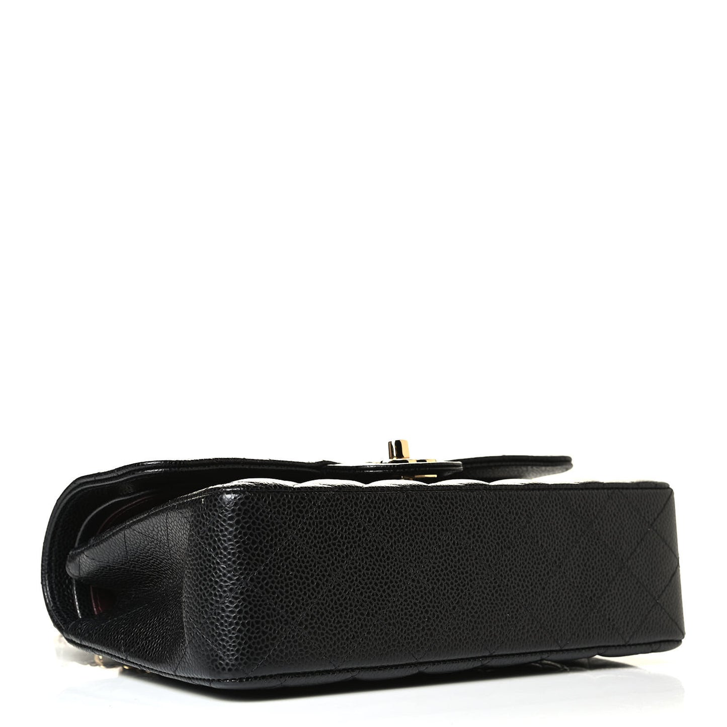 Caviar Quilted Small Double Flap Black