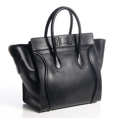 Celine Smooth Calfskin Mini Luggage Black 3 of 8