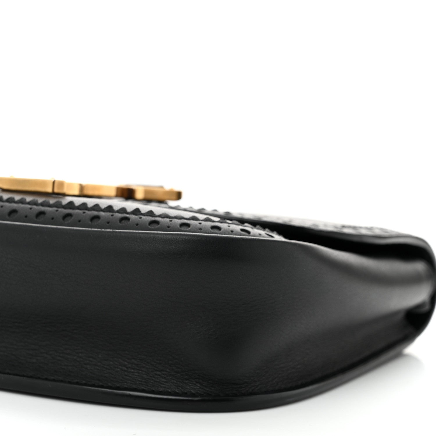 Saint Laurent Smooth Calfskin Perforated Classic Monogram Small Kaia Satchel Black 10 of 10
