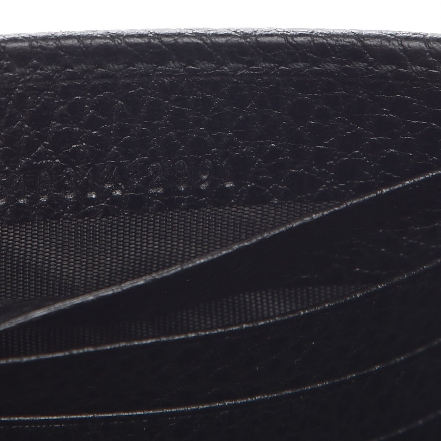 Dollar Calfskin Interlocking G Chain Wallet Black