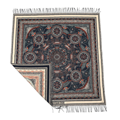 Christian Dior Wool Throw Cream Bleu 1 of 7