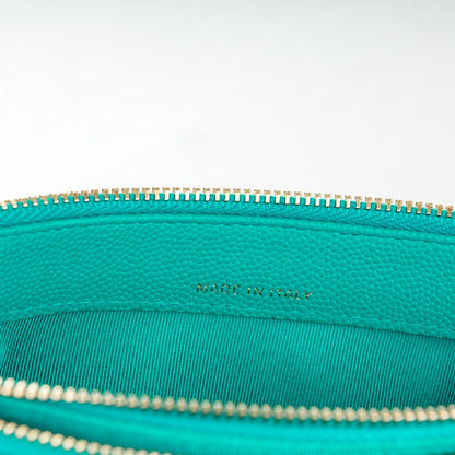 Chanel Caviar Quilted Small Clutch With Chain Turquoise 7 of 8