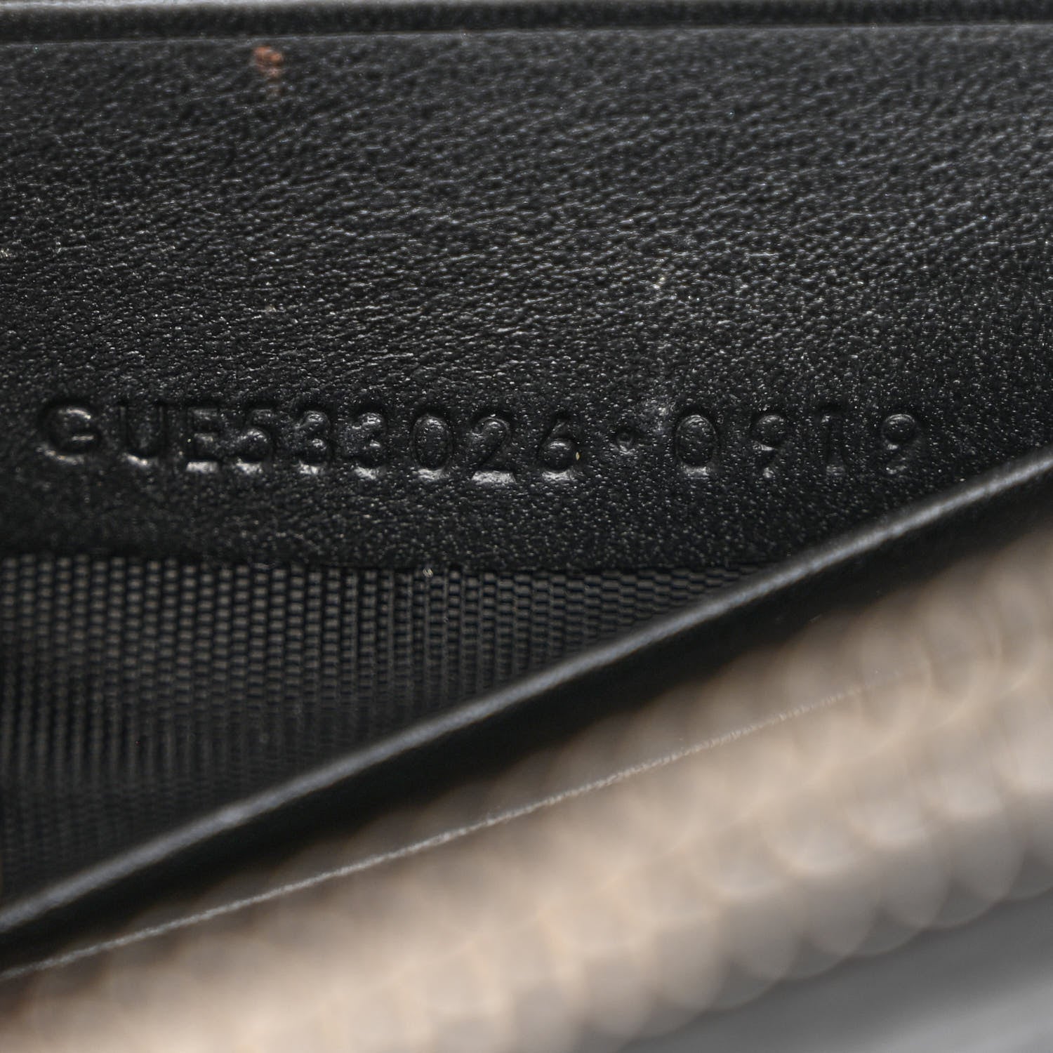 Saint Laurent Calfskin Lizard Embossed Monogram Sunset Chain Wallet Black 7 of 11