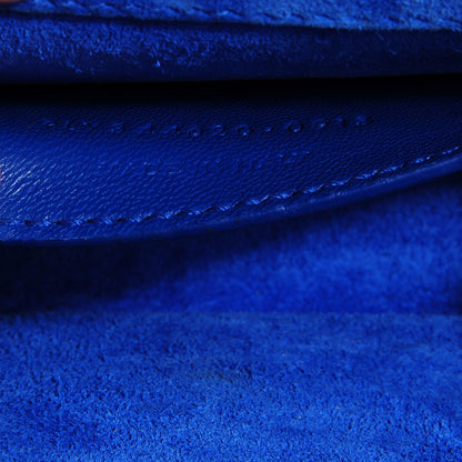 Saint Laurent Grain De Poudre Small Classic Monogram Satchel Royal Blue 8 of 8