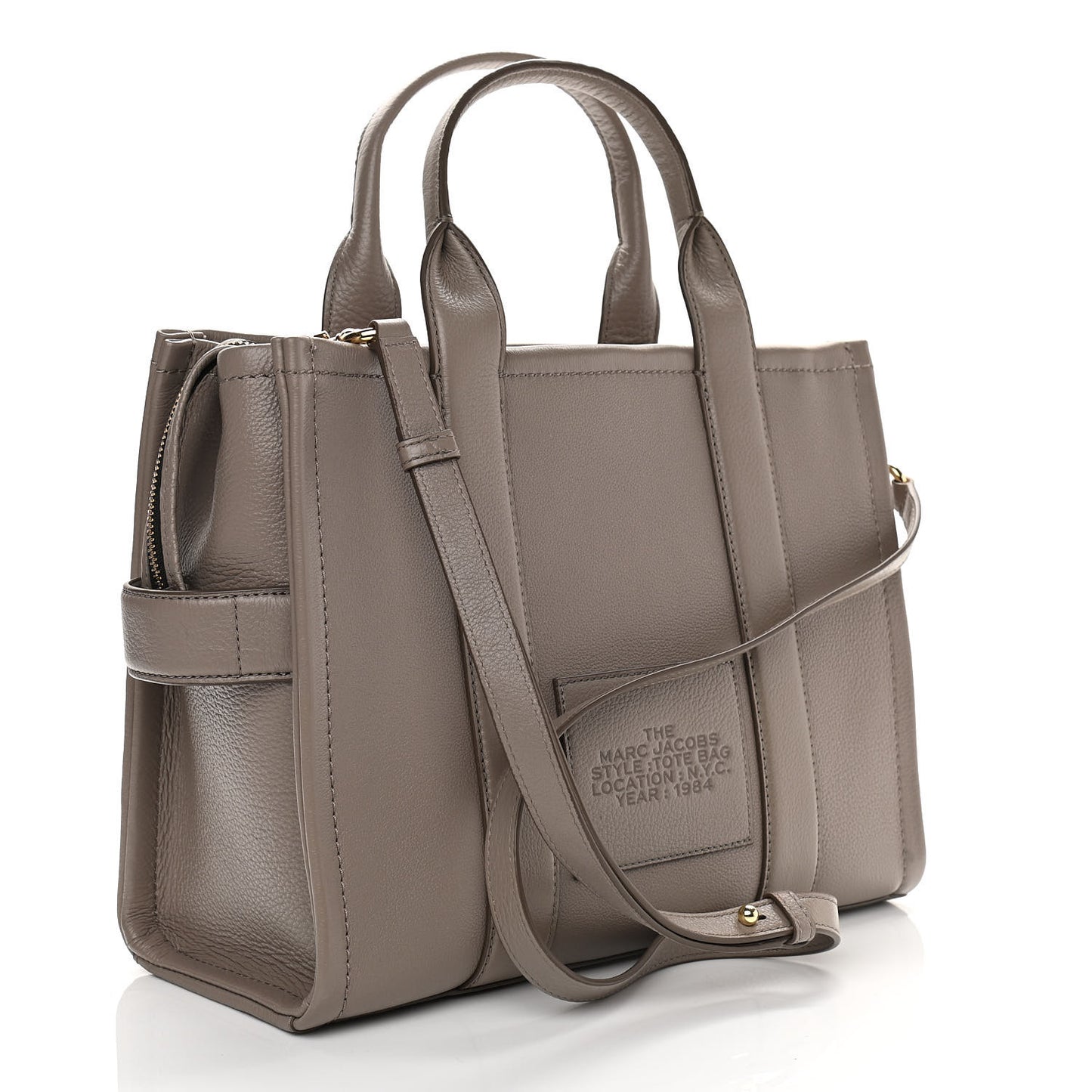Grained Calfskin Medium The Tote Bag Taupe