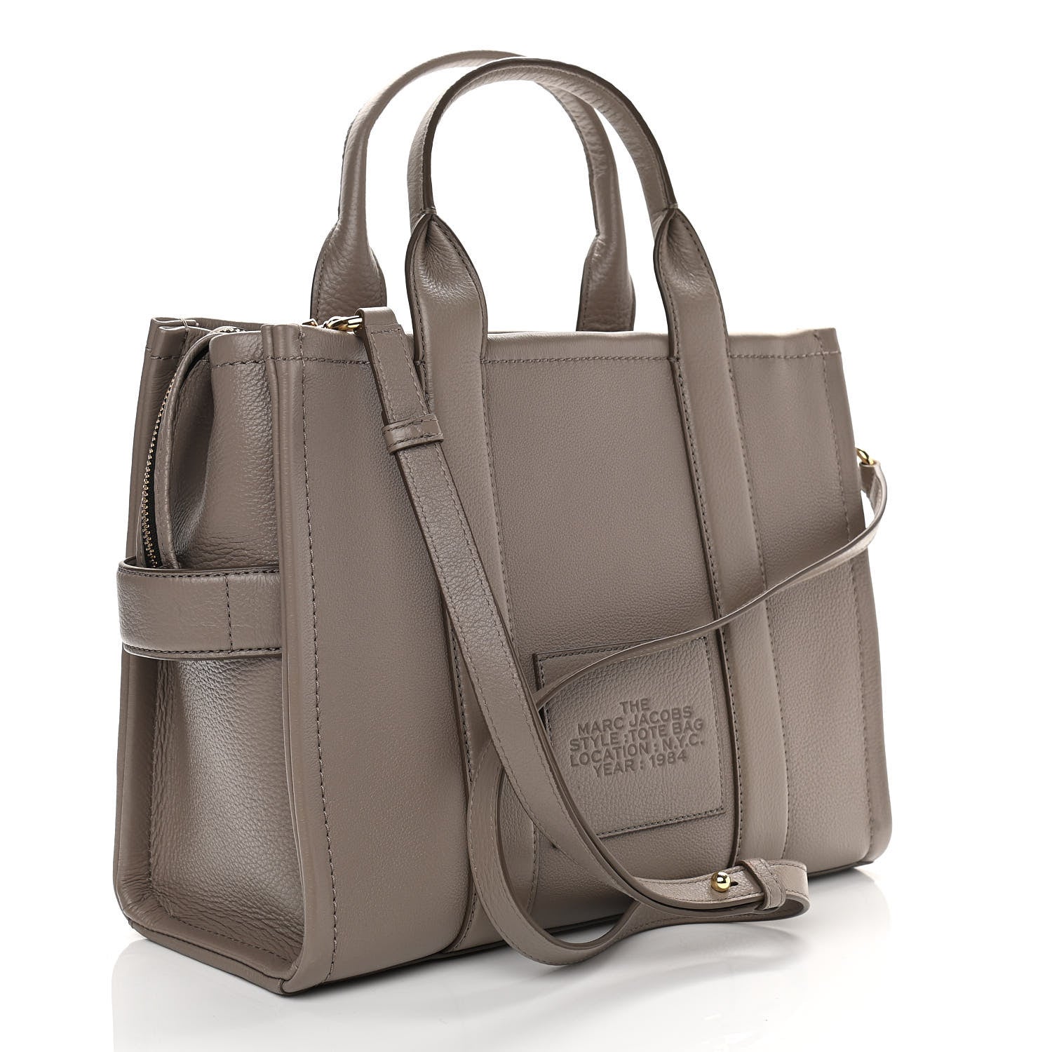 Marc Jacobs Grained Calfskin Medium The Tote Bag Taupe 3 of 11