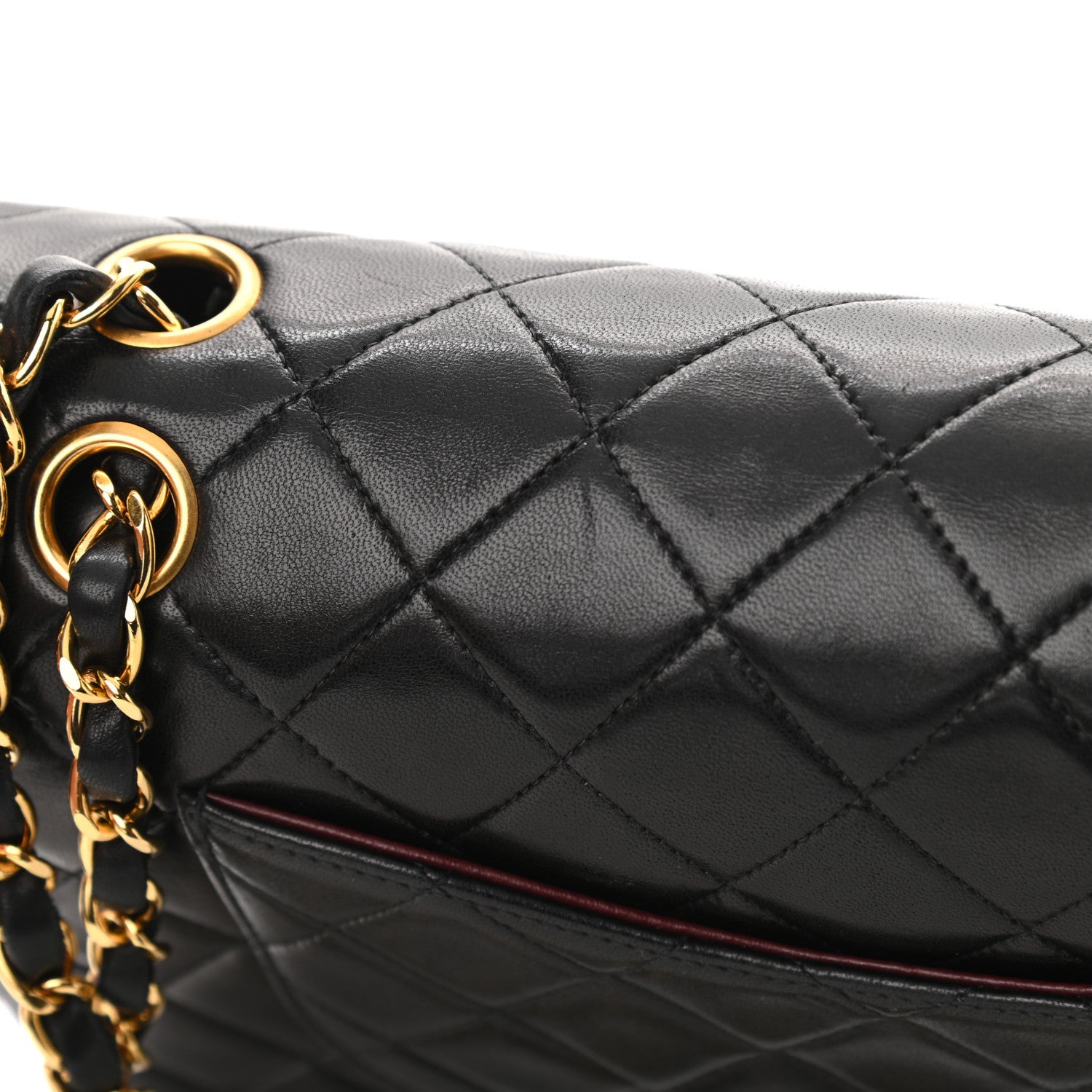 Chanel Lambskin Quilted Medium Double Flap Black 12 of 18