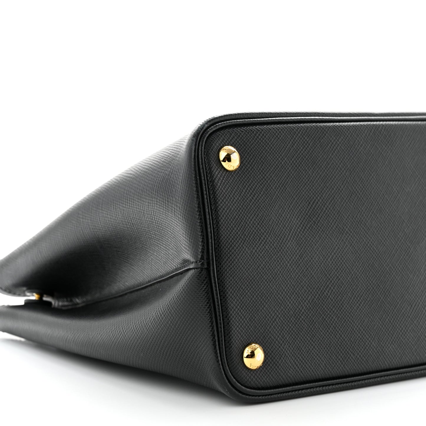 Saffiano Cuir Large Double Bag Black Mughetto