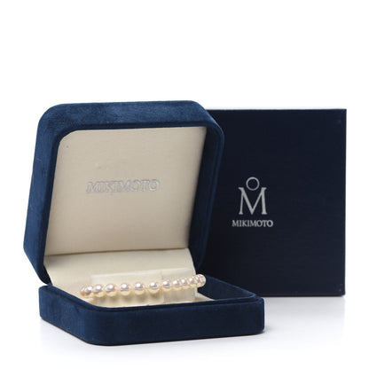 Mikimoto 18K Yellow Gold Akoya Cultured Pearl 6-6.5mm Strand Bracelet 6 of 6