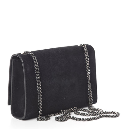 Saint Laurent Suede Star Studded Monogram Small Kate Satchel Black 2 of 9