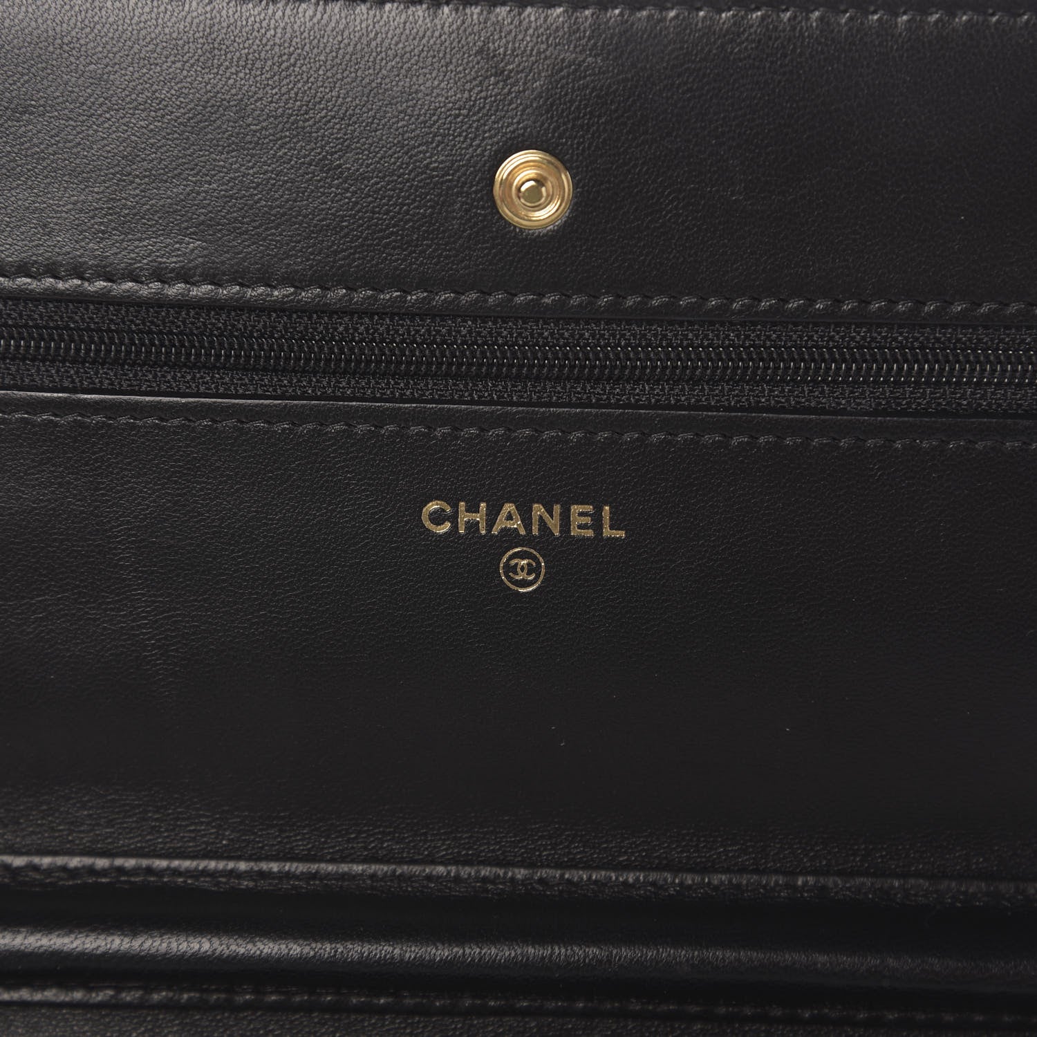 Chanel Lambskin Quilted Wallet On Chain WOC Black 6 of 12