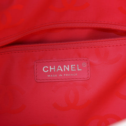 Chanel Calfskin Quilted Large Cambon Flap White Black 10 of 13