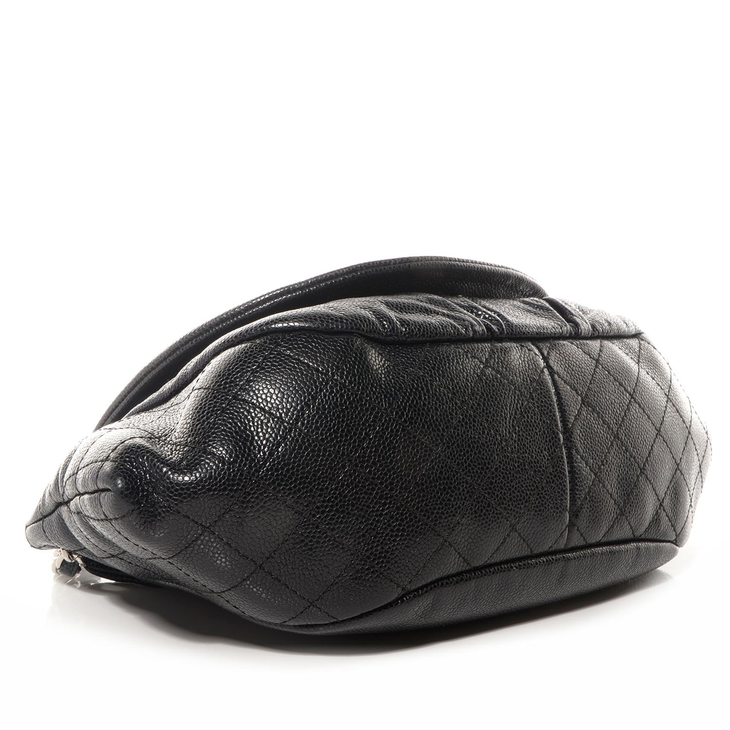Caviar Half Moon Large Flap Black