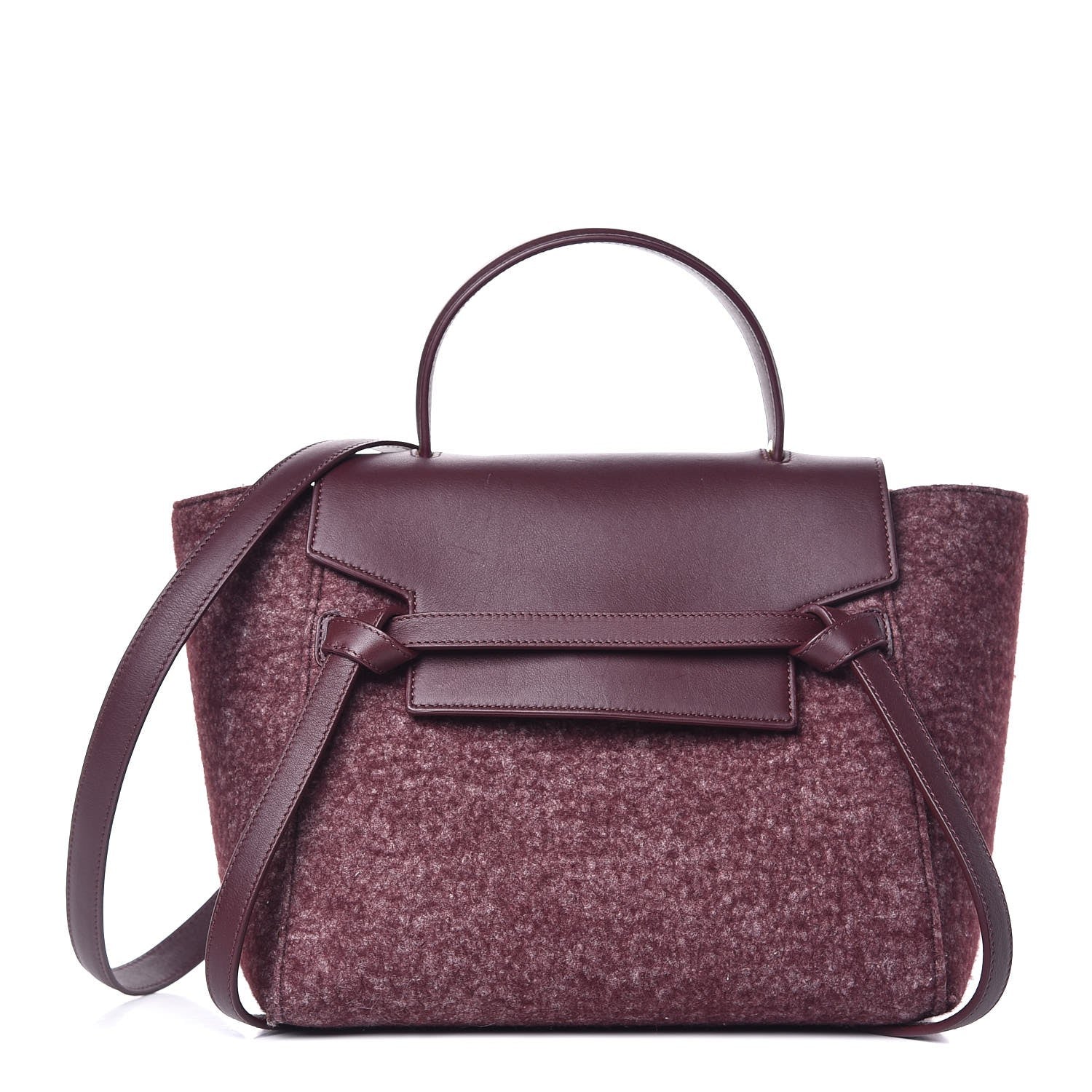 Celine Felt Calfskin Micro Belt Bag Plum 1 of 6