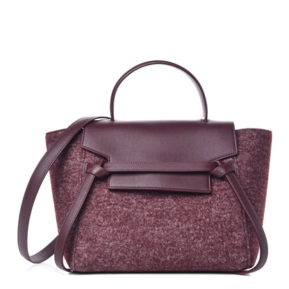 Celine Felt Calfskin Micro Belt Bag Plum 1 of 6