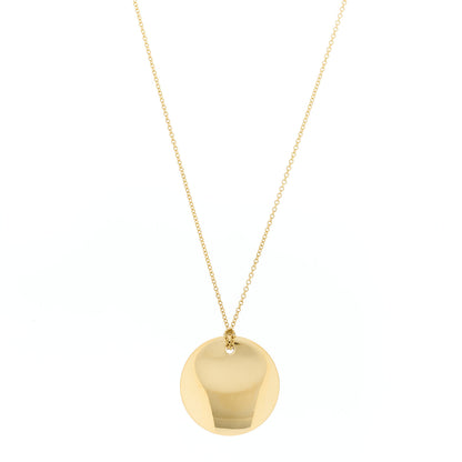 Tiffany 18K Yellow Gold Elsa Peretti Round Disc Pendant Necklace 1 of 6