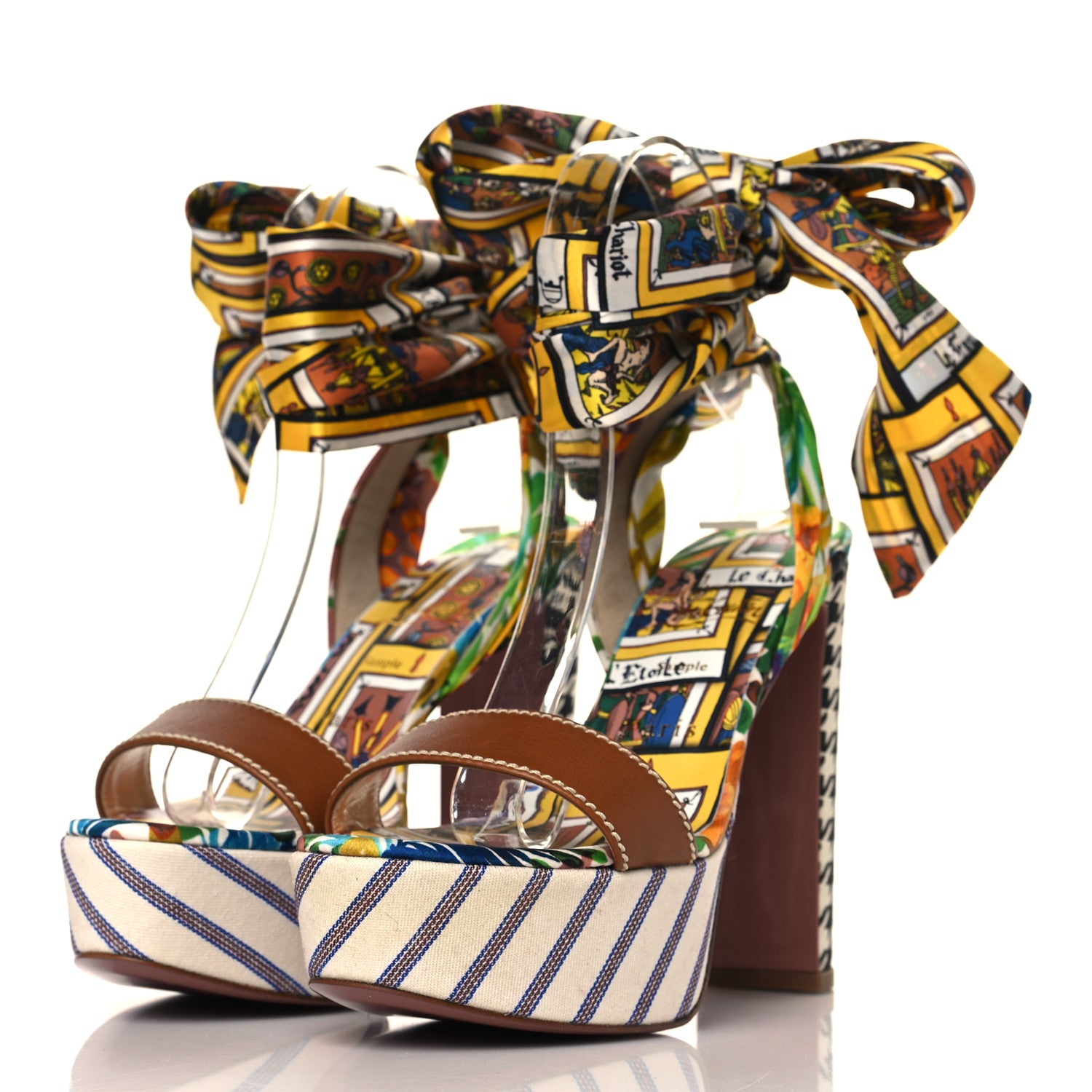 Christian Louboutin Crepe Satin Du Desert 130 Platform Sandal 37 Version Multicolor 2 of 8