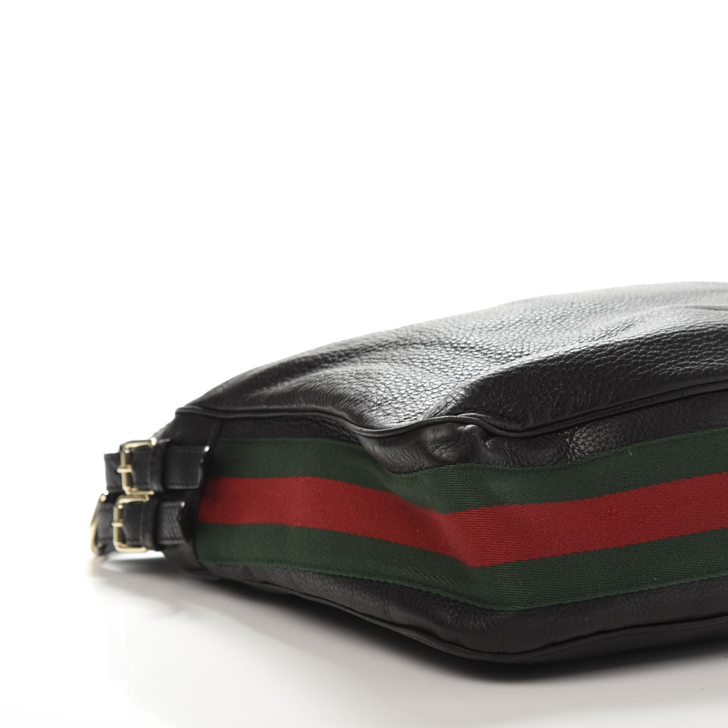 Gucci Pebbled Calfskin Medium Heritage Shoulder Bag Black 6 of 17