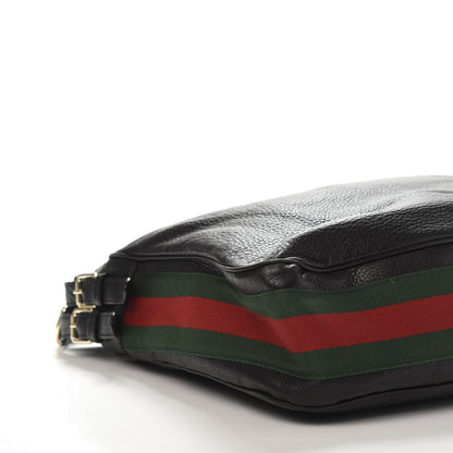 Gucci Pebbled Calfskin Medium Heritage Shoulder Bag Black 6 of 17