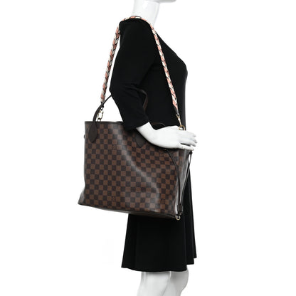 Louis Vuitton Damier Ebene Braided Neverfull MM Pink 2 of 11