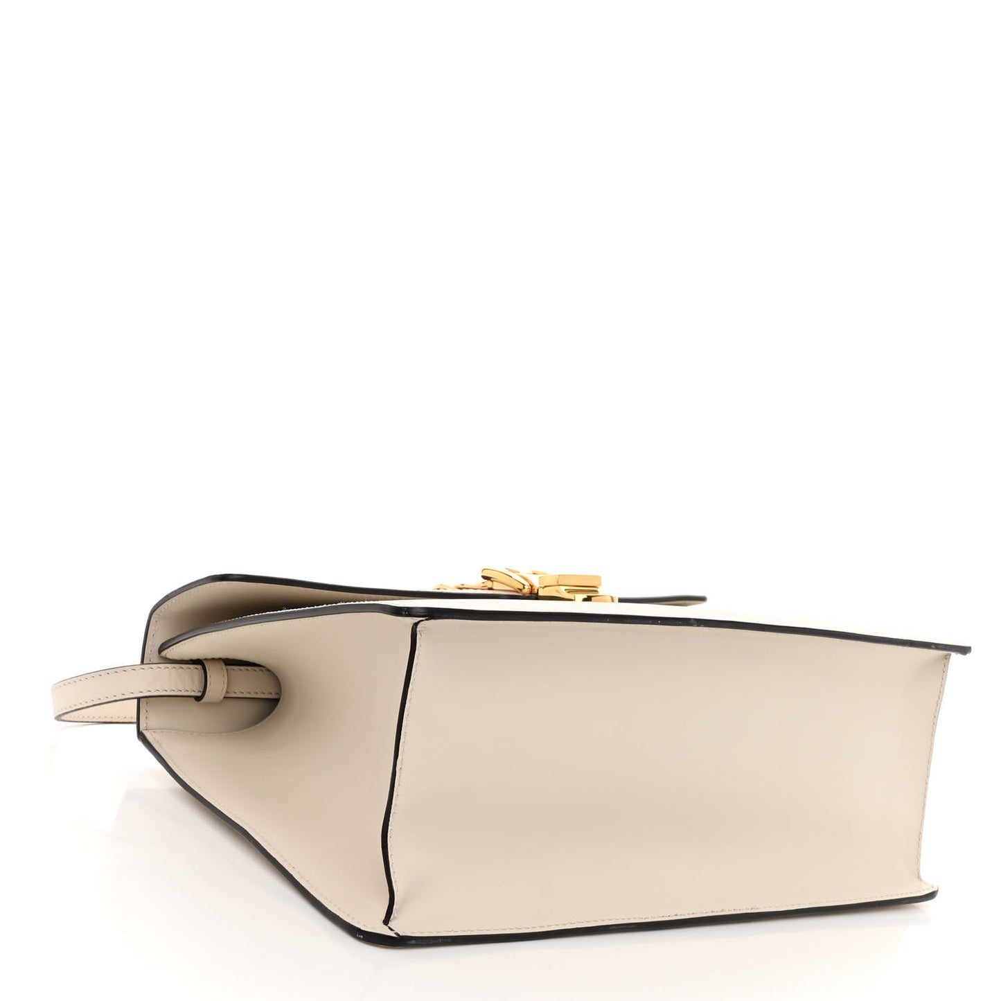 Calfskin Web Medium Sylvie Top Handle Bag White