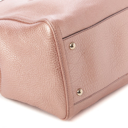 Gucci Metallic Pebbled Calfskin Medium Soho Shoulder Bag Pink 5 of 11