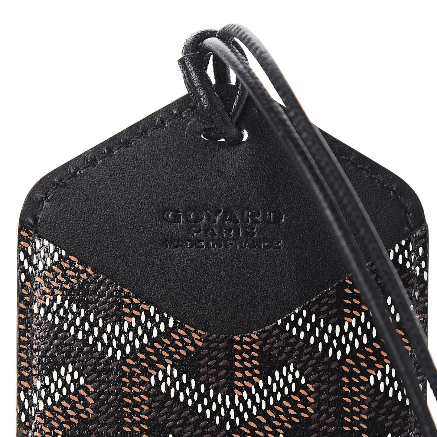 Goyardine Luggage Tag Black