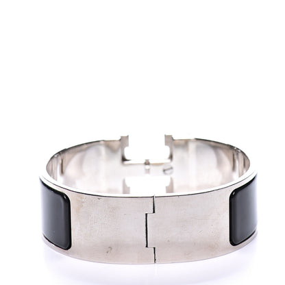 Hermes Enamel Wide Clic Clac H Bracelet PM Black 2 of 6