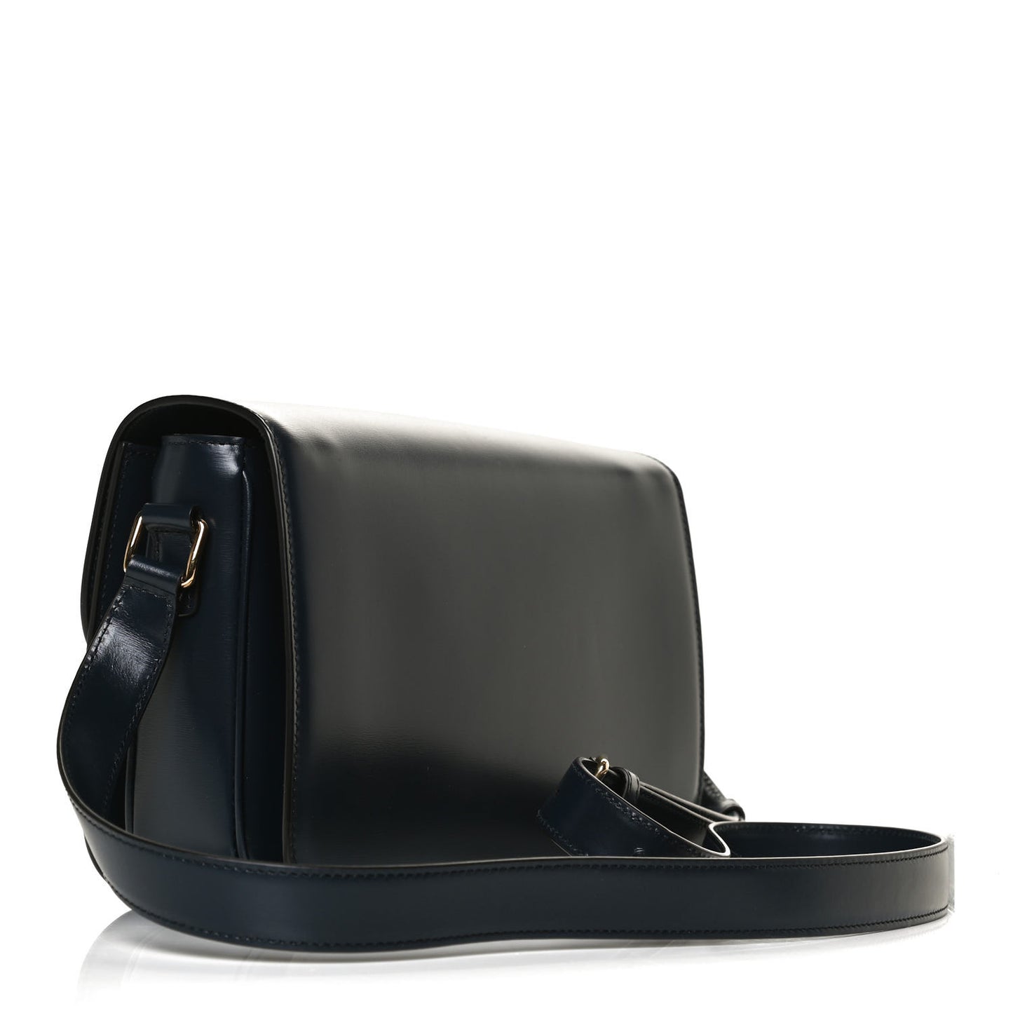 Shiny Calfskin Medium Triomphe Navy Blue