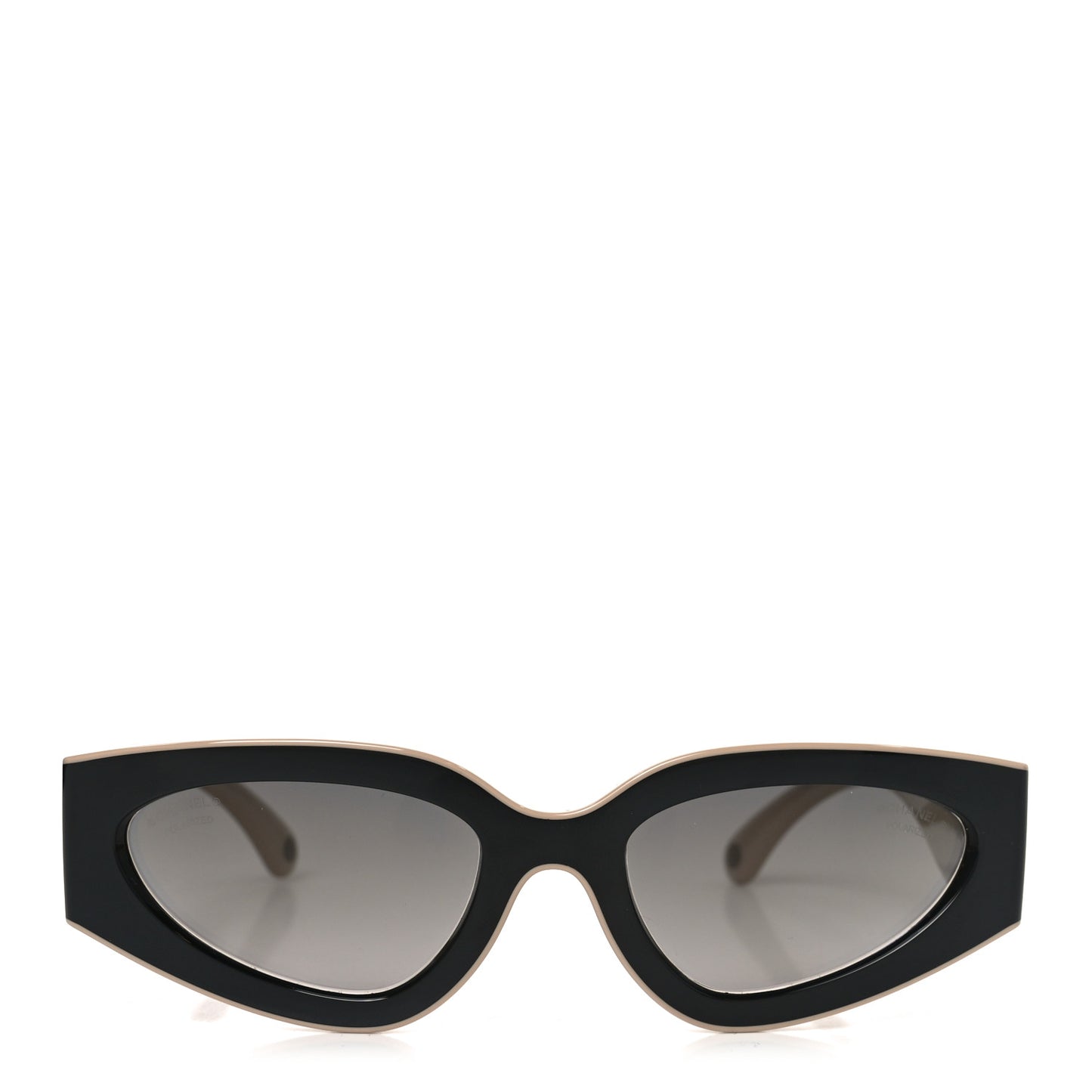 Acetate Cat Eye Sunglasses 6056 Black Beige