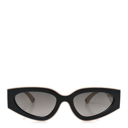 Chanel Acetate Cat Eye Sunglasses 6056 Black Beige 2 of 7