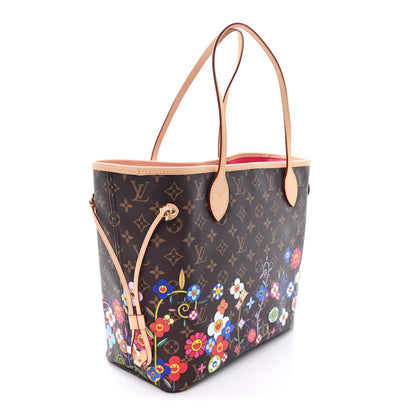 Louis Vuitton LV X TM Monogram Flowers Neverfull MM 4 of 11