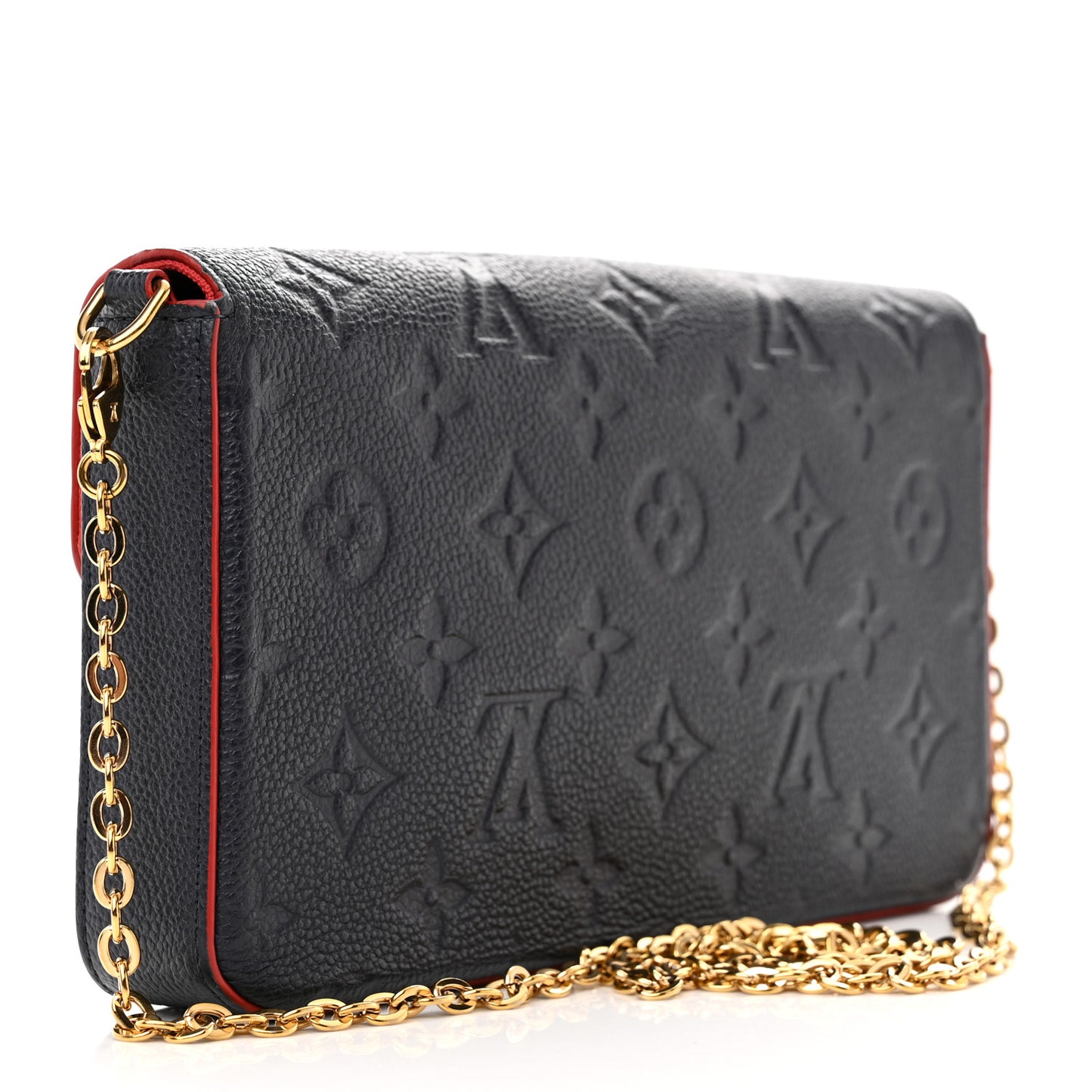 Empreinte Pochette Felicie Chain Wallet Marine Rouge